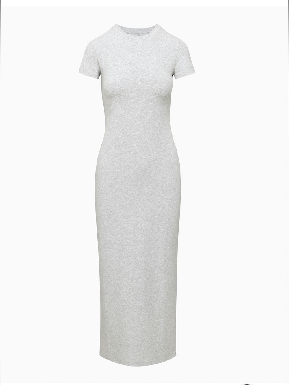 Aritzia TNA “Hold It” Heather Chrome Jersey Bodycon Maxi Dress